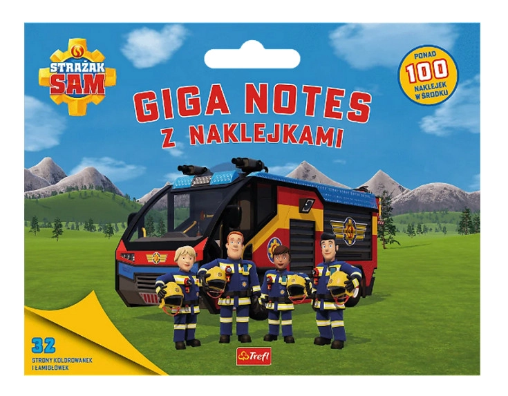 Požiarnik Sam giga notes so samolepkami