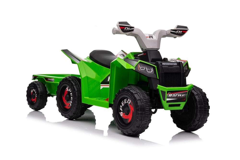 E-shop Lean Cars štvorkolka XMX630T batériou a prívesom zelená