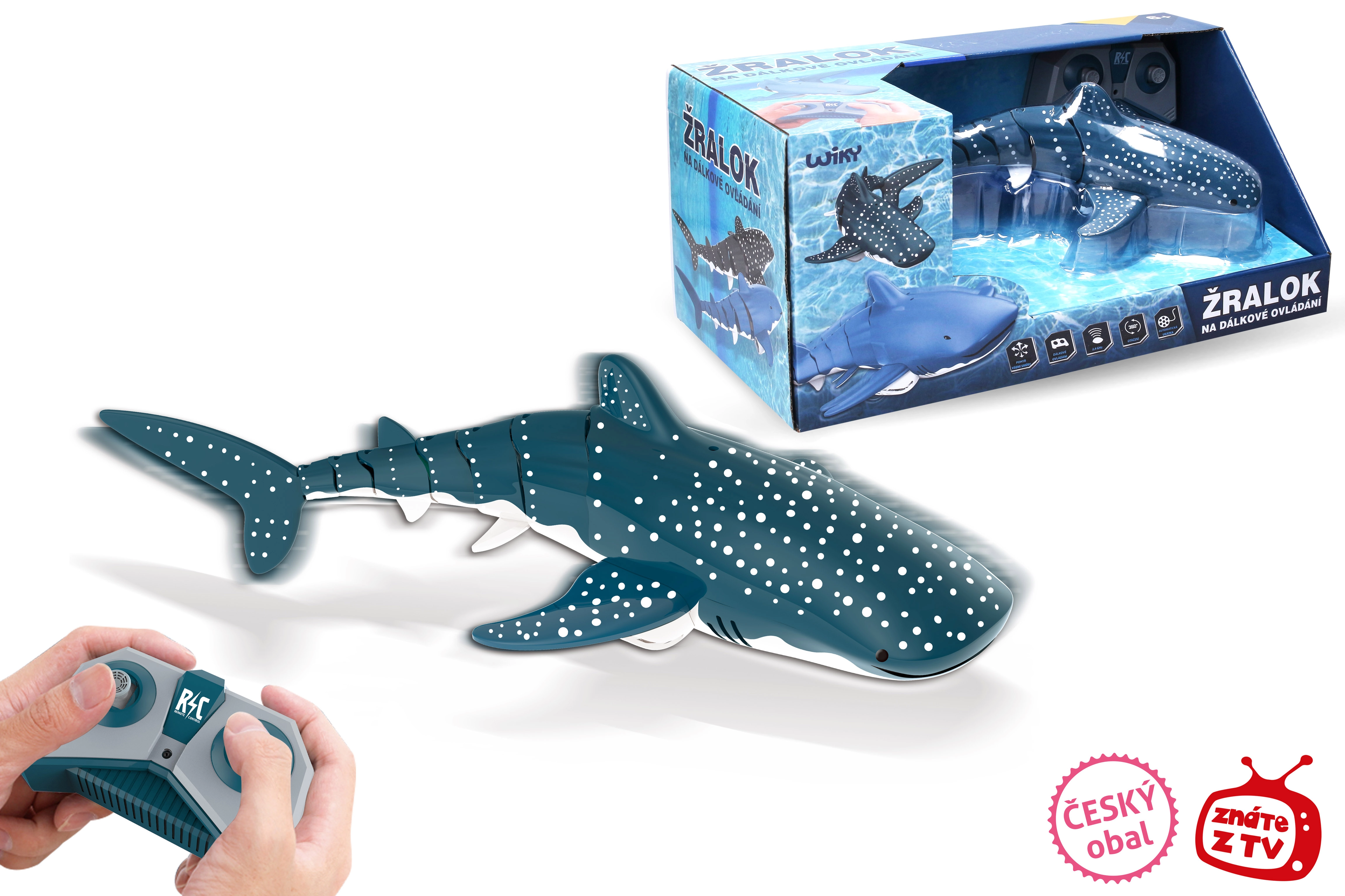 E-shop Wiky RC Žralok biely RC do vody 35 cm