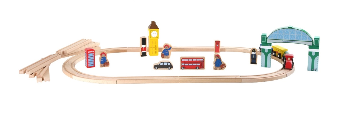 E-shop Small Foot Drevené vláčikodráha Paddington 43 dielov