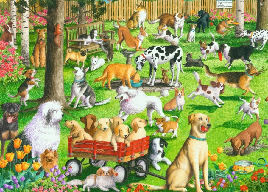 E-shop Ravensburger puzzle Psí park XXL 500 dielikov