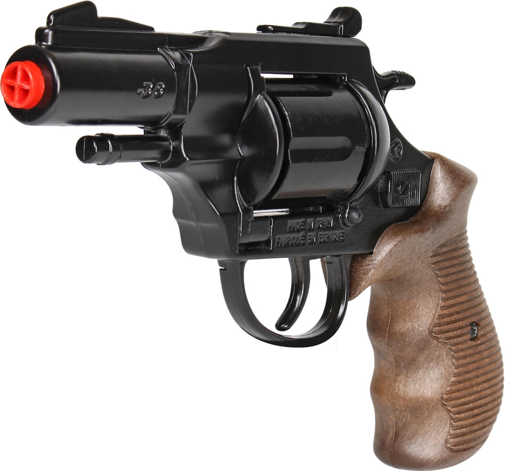 E-shop Alltoys policejní revolver Gold colection černý kovový 12 ran