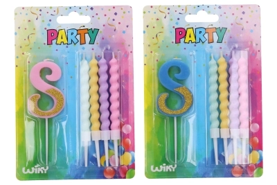 E-shop WIKY Párty sviečka číslo 8 + 4ks sviečok