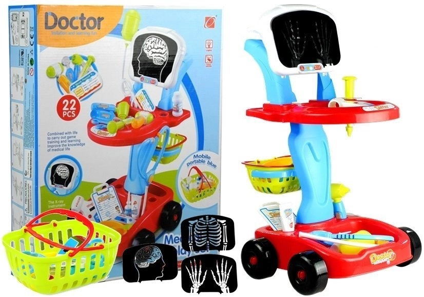 E-shop LEAN TOYS Sada zdravotného vozíka s príslušenstvom 22 prvkov