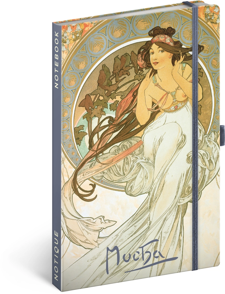 E-shop Notique Notes Alfons Mucha Hudba linkovaný 13 x 21 cm