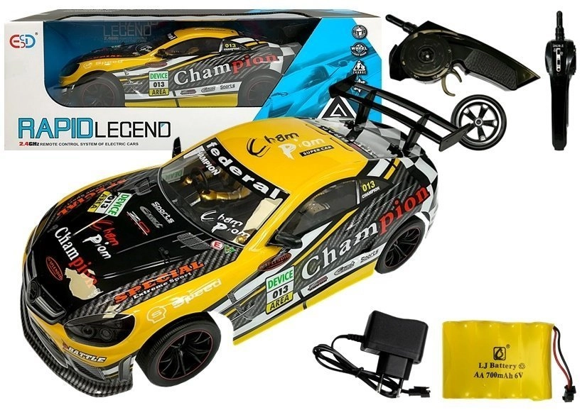 E-shop Lean Toys Športové rádiom riadené auto 2,4 GHz žlté