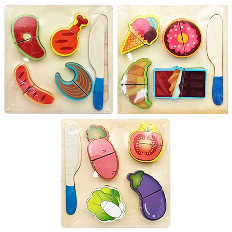 Drevené potraviny na suchý zips