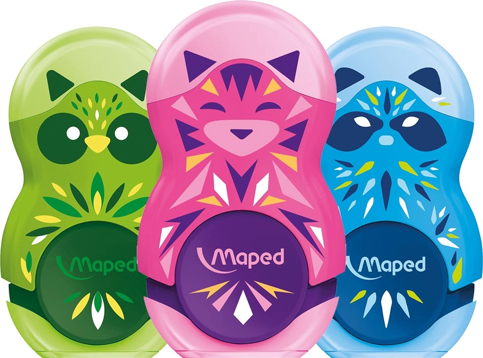 E-shop MAPED strúhadlo s gumou loopy mini cute, mix farieb