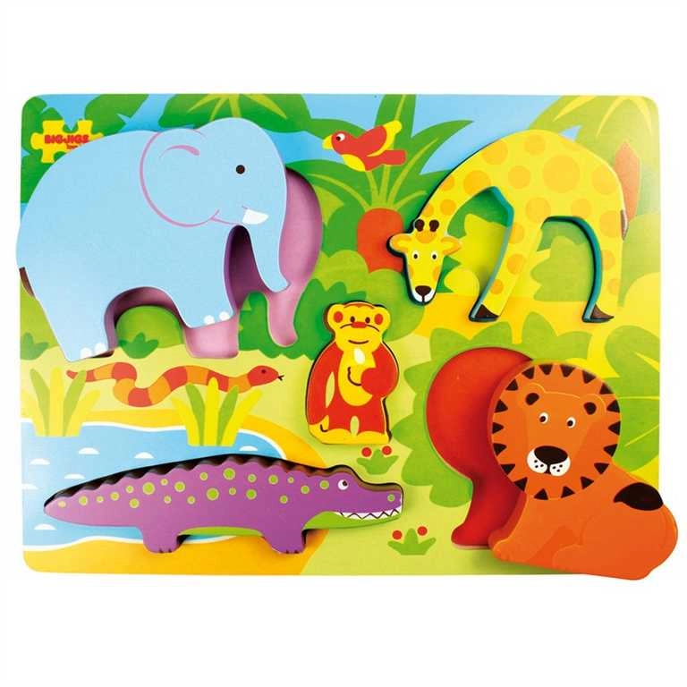 E-shop Drevené vkladacie puzzle Safari BIGJIGS TOYS