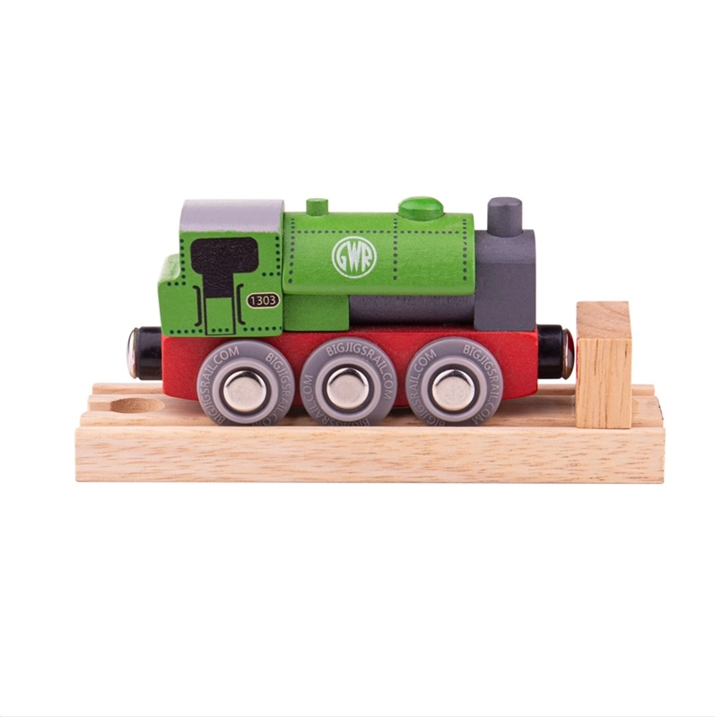E-shop Bigjigs Rail Dřevěná lokomotiva GWR zelená