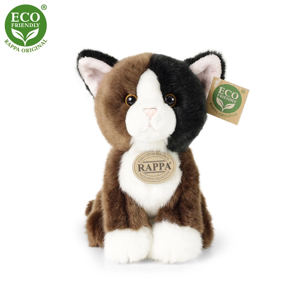 E-shop Plyšová mačka trojfarebná 18 cm eco-friendly