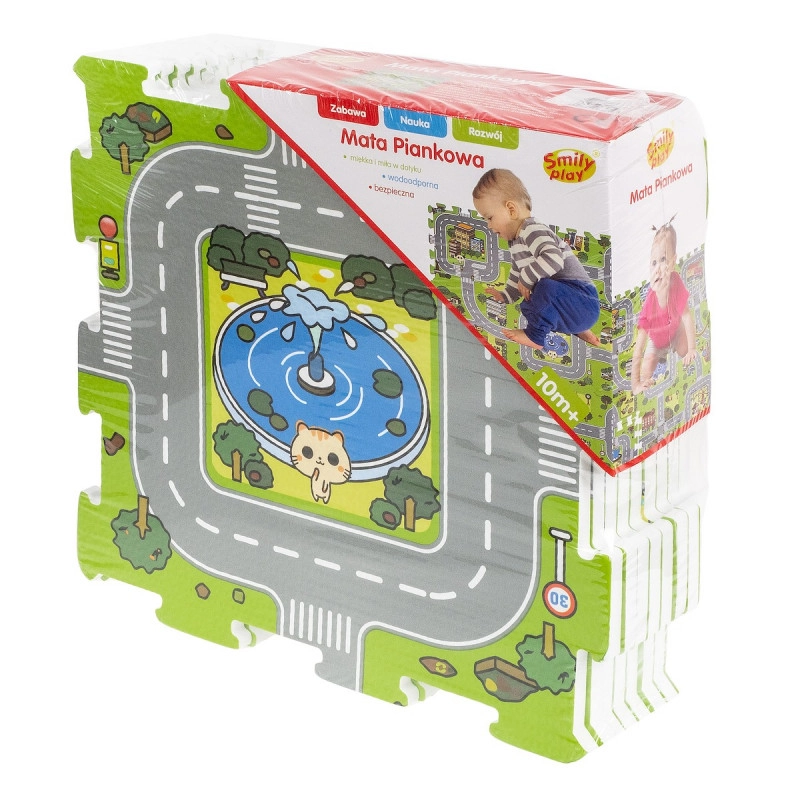 E-shop Pěnové puzzle podložka Mesto – cesty pre autíčka