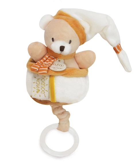 Doudou plyšová hudobná hračka medvedík 20 cm pre bábätká