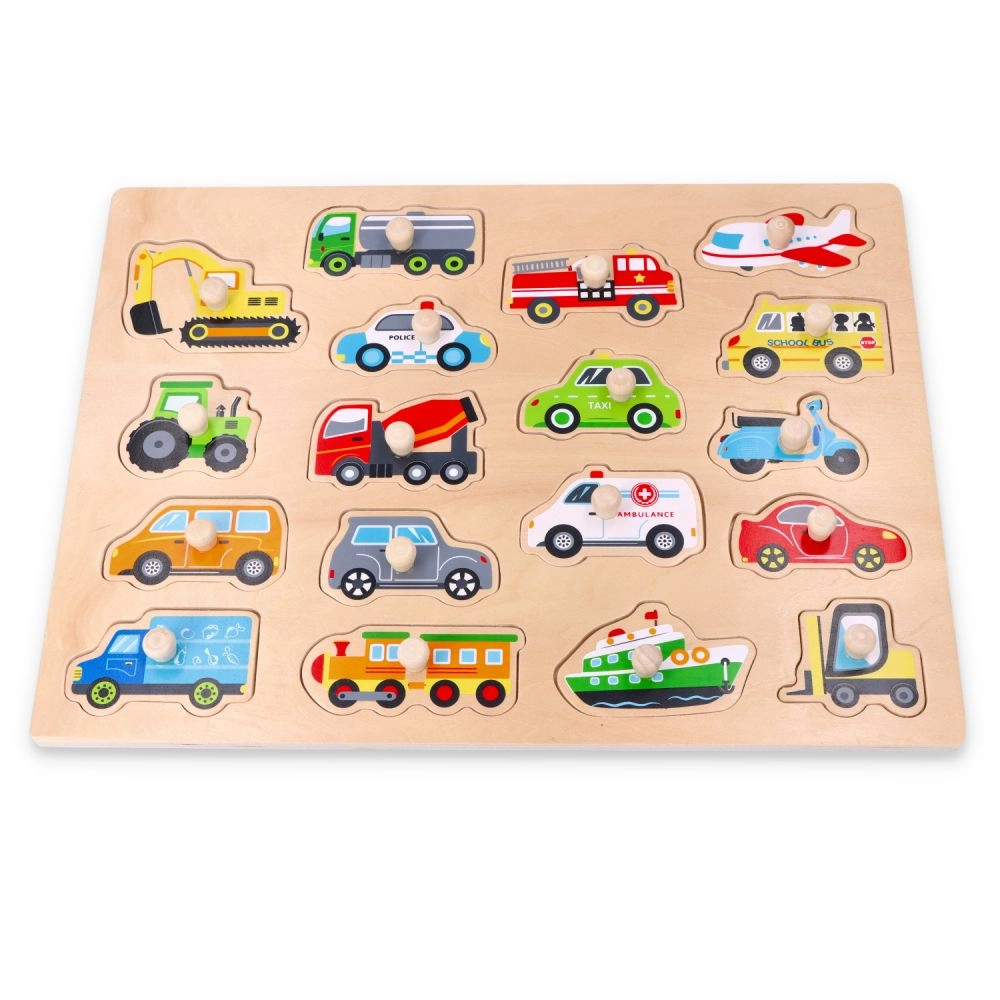 Lelin veľké vkladacie puzzle s úchytmi Doprava