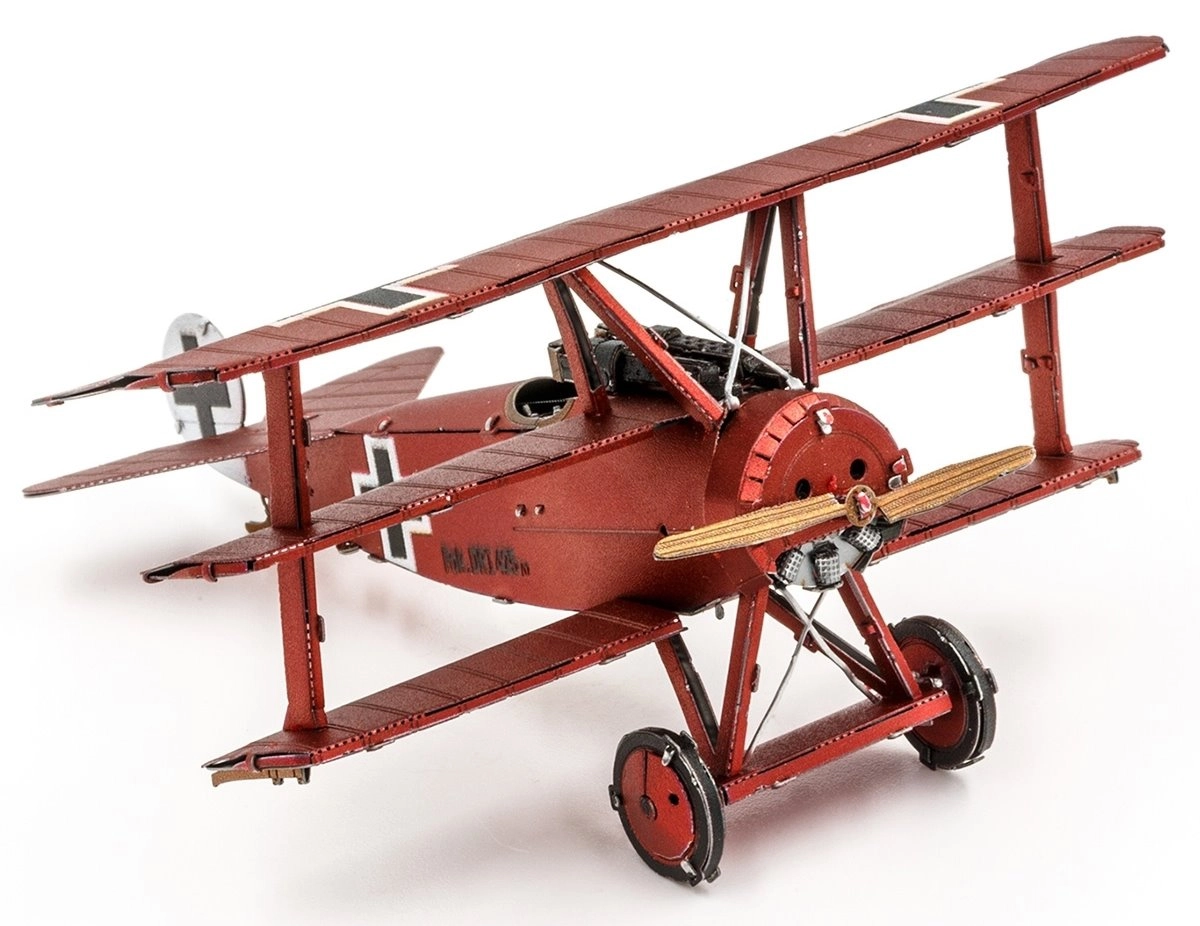 E-shop Metal Earth Luxusní ocelová stavebnice Tri-Wing Fokker Red Baron