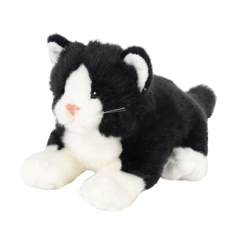 E-shop Plyšová mačka ležiaca čierna 30 cm