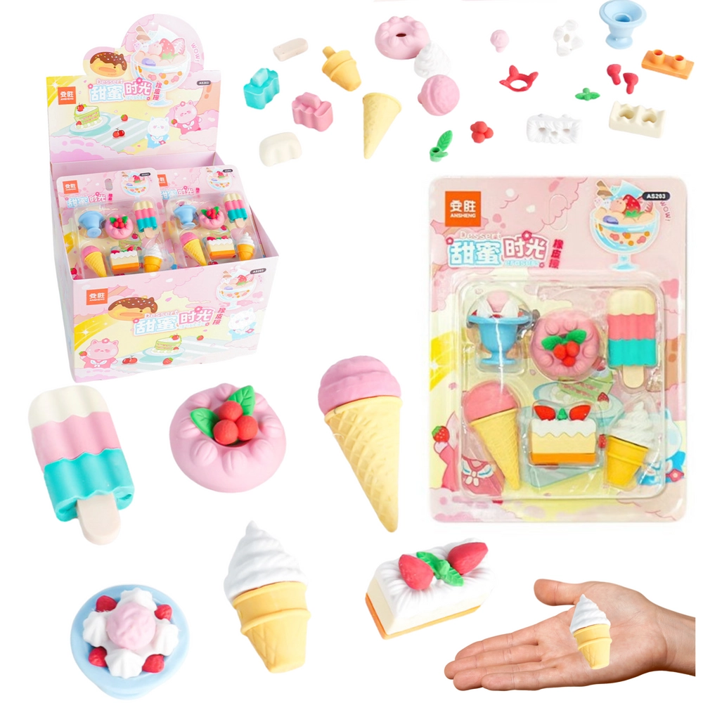Sada gúm na gumovanie Sweets 6 ks