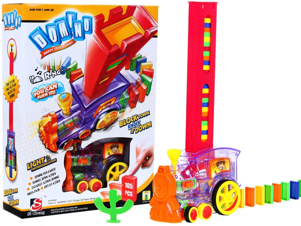 JOKO Domino vláčik 105ks sám ukladá kocky, na batérie