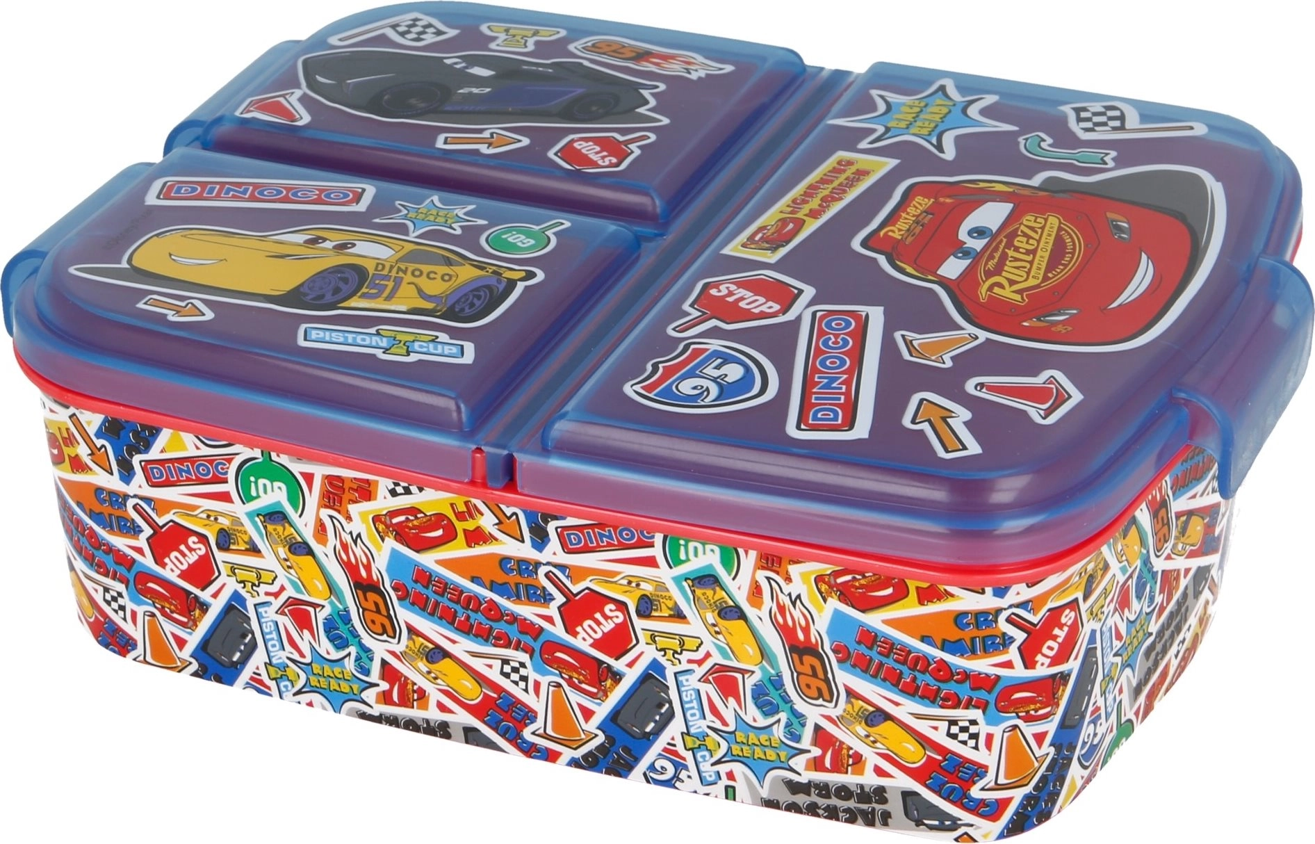 Stor delený plastový box na desiatu Disney Cars 51520