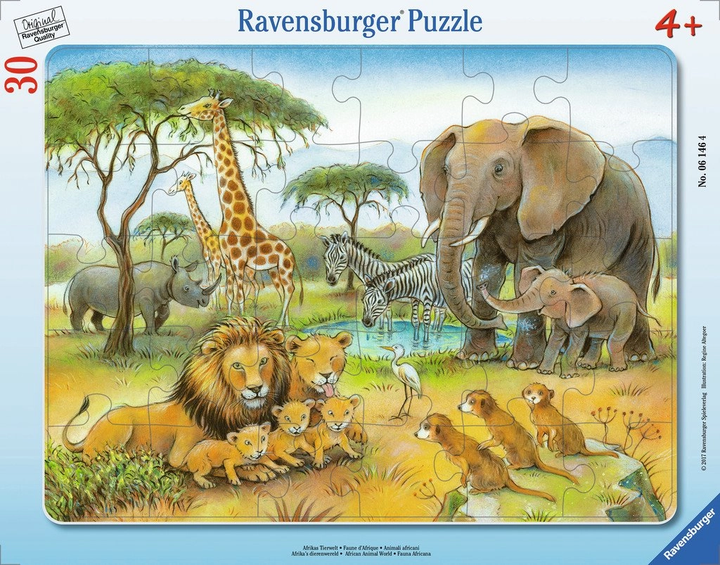 E-shop Ravensburger 61464 Africký svět zvířat 30 dielov