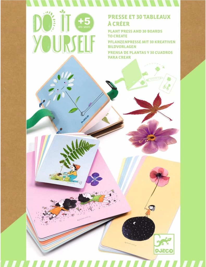 E-shop DIY-Vytvor si sám Rastlinkovač: lis na rastliny prenosný 30 ilustrácií na koláž Djeco