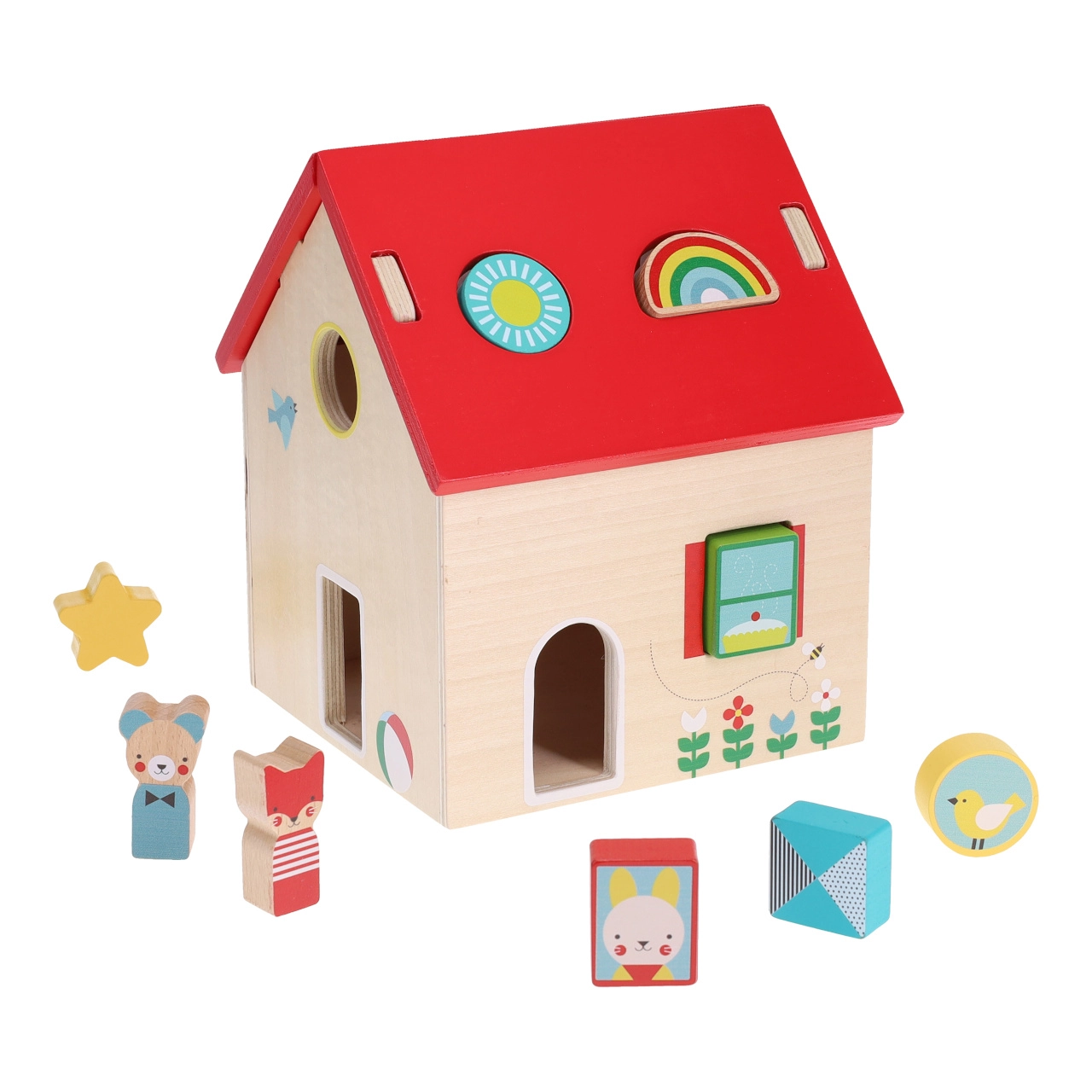E-shop Petit Collage vkladačka domček so zvieratkami