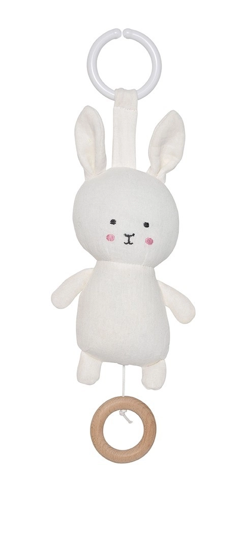 Jabadabado Bunny textilný hudobný zajačik biely