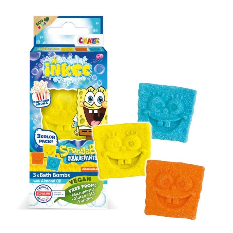Mini balenie šumivých bômb do kúpeľa SPONGEBOB – 3×15 g