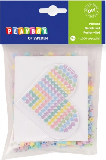 E-shop PLAYBOX Zažehľovacie korálky Malá sada Srdce 1000ks