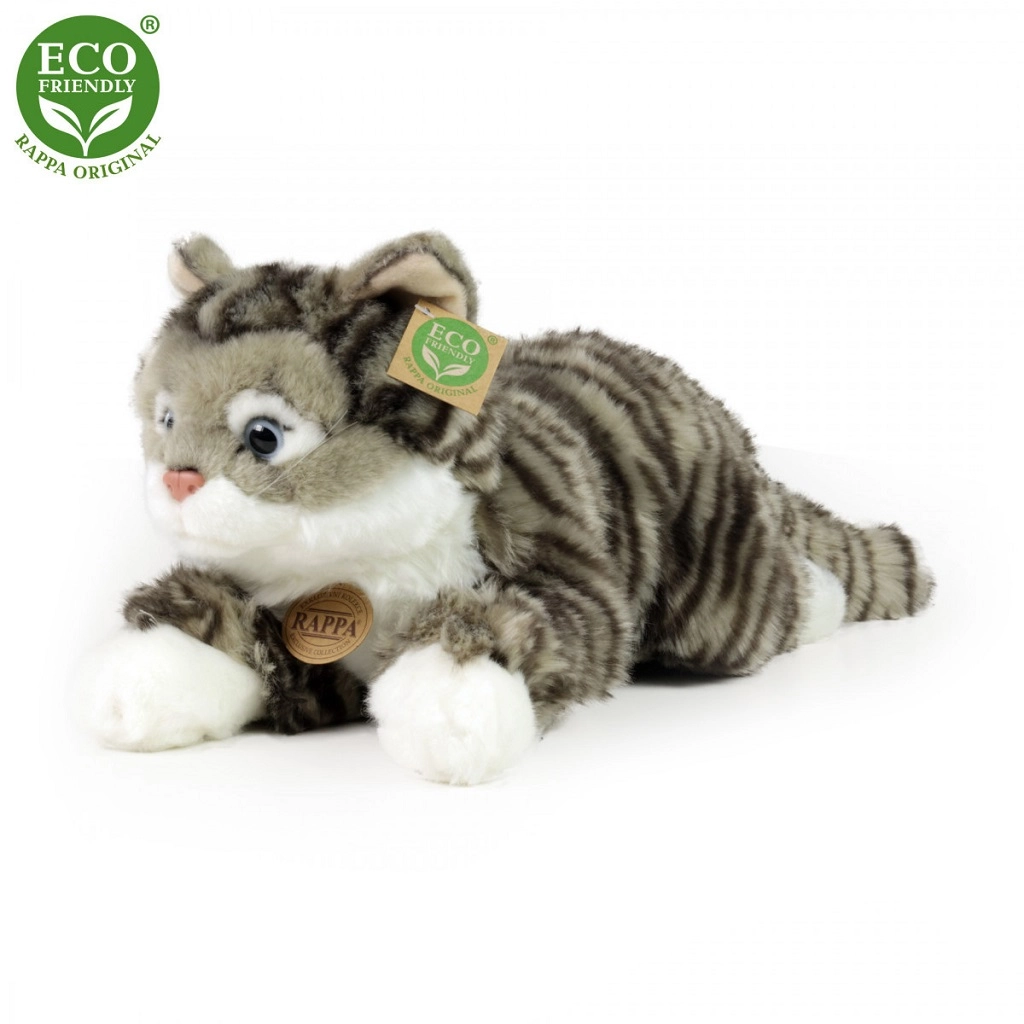E-shop Plyšová mačka tigrovaná sivá 40 cm eco-friendly