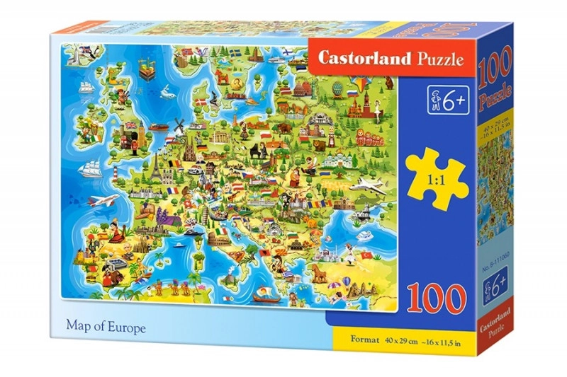 E-shop Castorland Map of Europe 100 dielov
