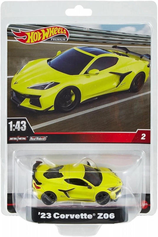E-shop Mattel Hot Wheels Prémiové auto '23 CORVETTE Z06 HMD48 1:43
