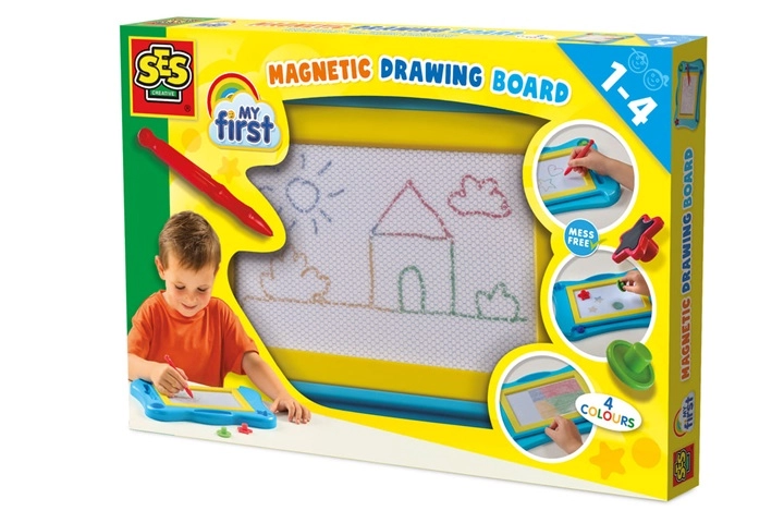 SES My First magnetická tabuľka na kreslenie so 4 farbami