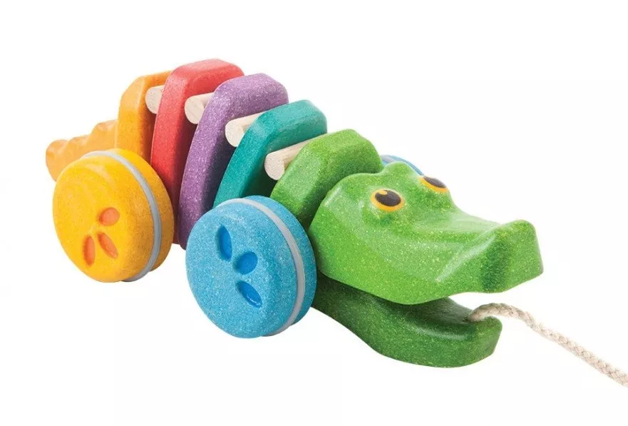 PlanToys tancujúci krokodíl dúhový