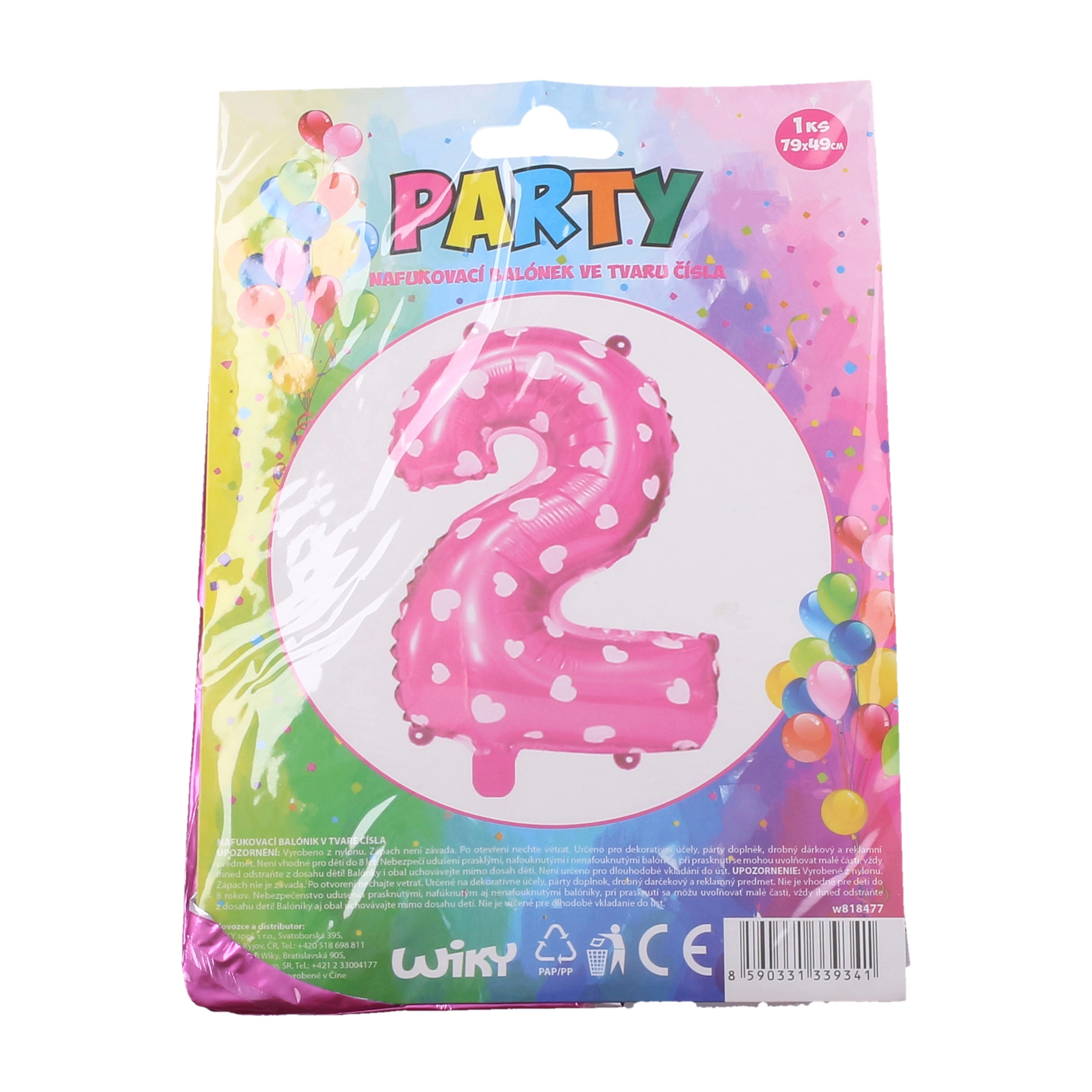 E-shop Wiky Balónik nafukovací číslo 2 ružový WKW818477