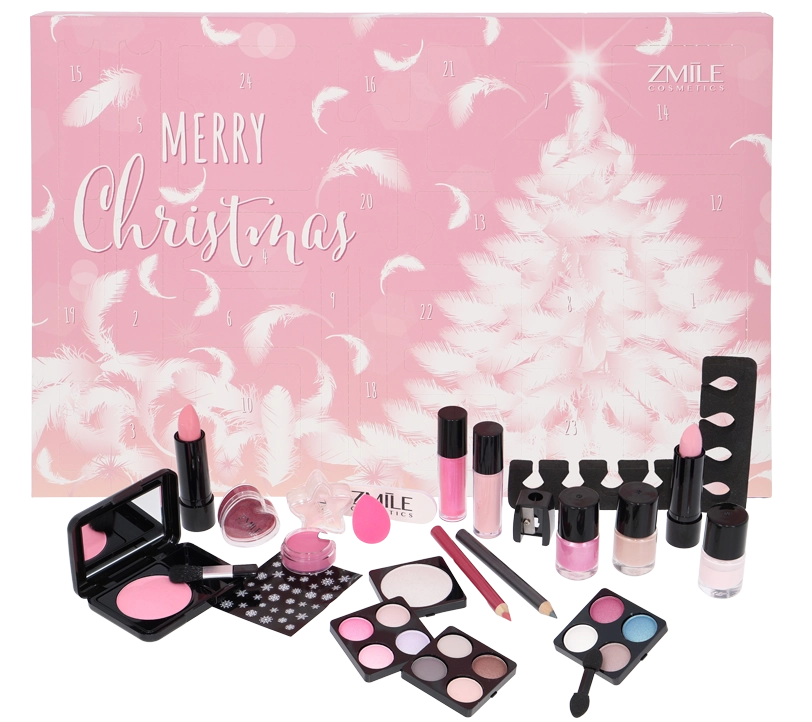 Adventný kalendár Traditional Pink and Fluffy – kozmetická sada 24 prekvapení