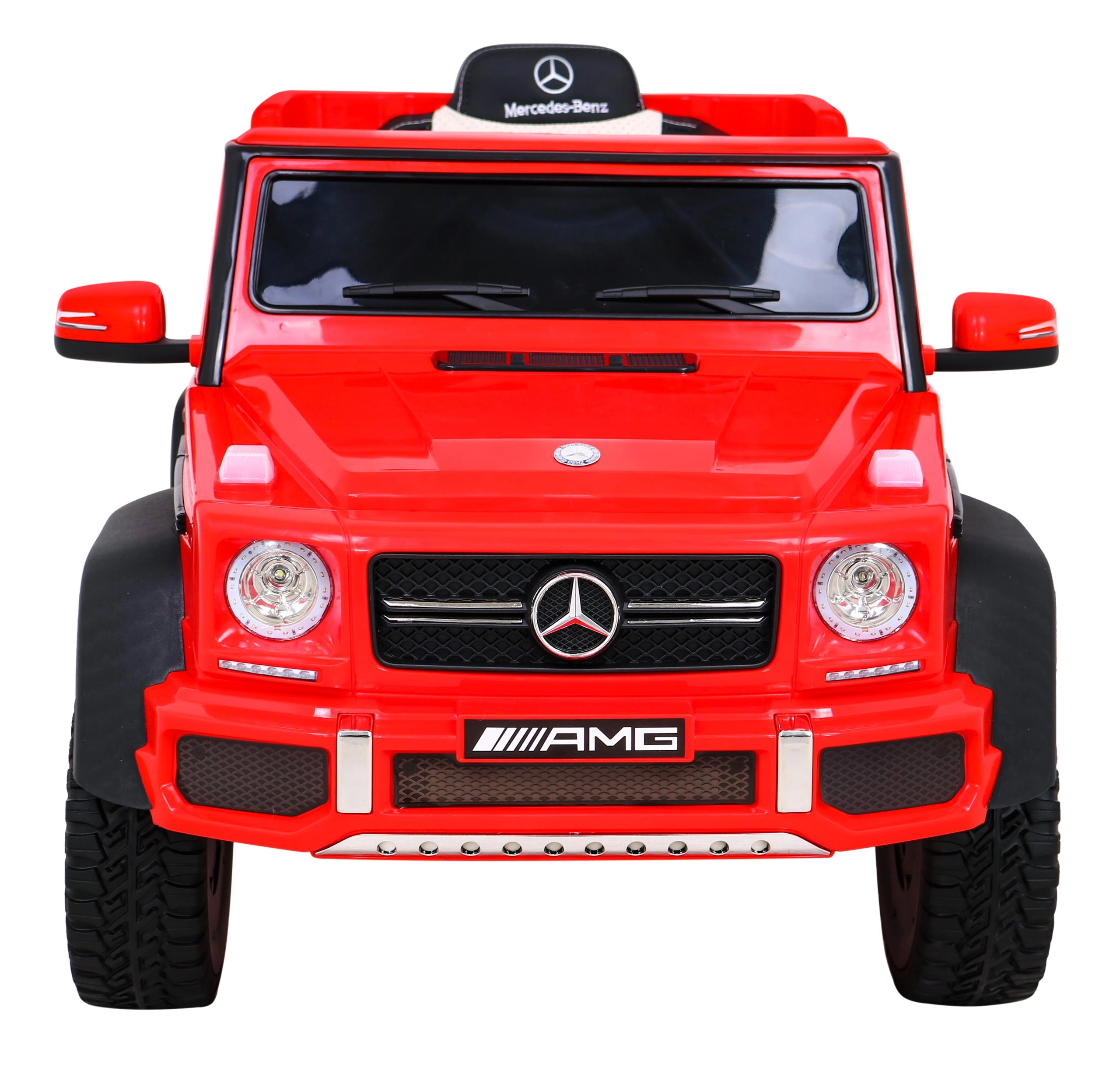 E-shop Elektrické autíčko MERCEDES G63 AMG 6x6 pre deti – červené, EVA kolesá, diaľkové ovládanie, MP3 a LED