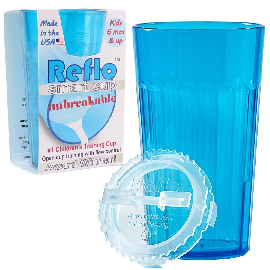 E-shop REFLO nerozbitný tréningový pohárik pre deti – modrý