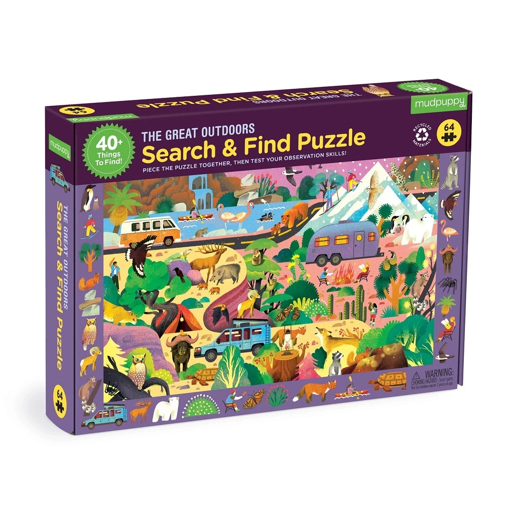 E-shop Mudpuppy puzzle hľadaj a skladaj príroda 64 dielikov