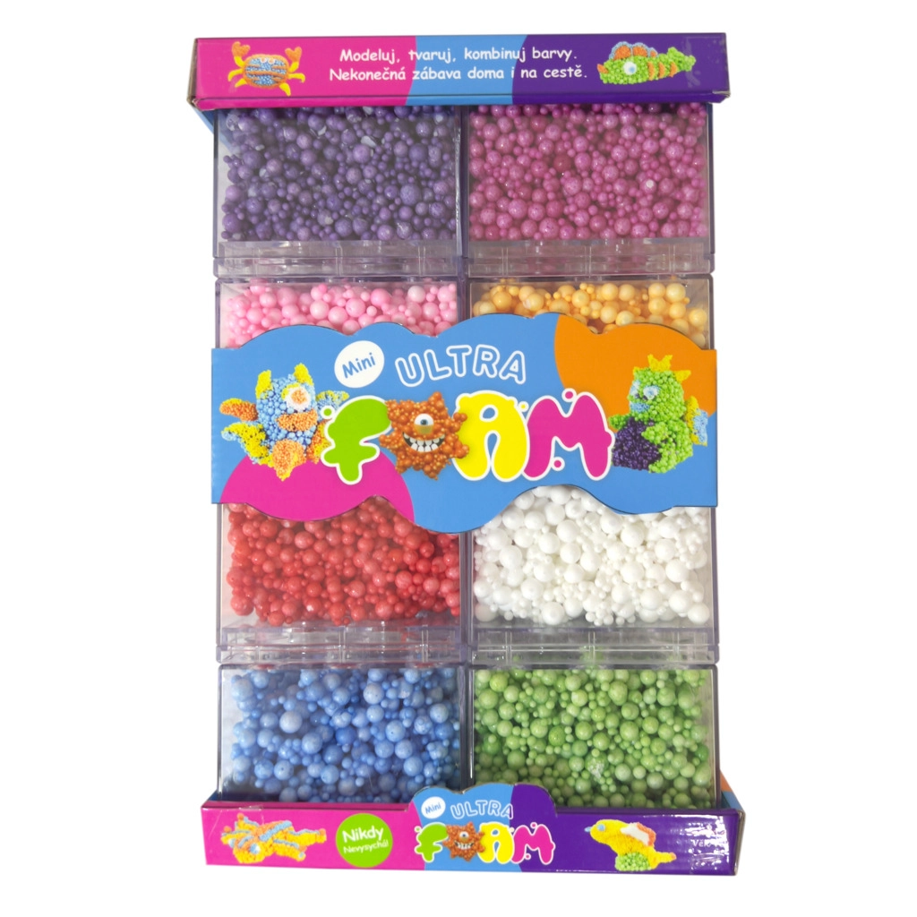 Ultra Foam Mix balenia 8 ks v assorte 8 farieb modelovacia hmota