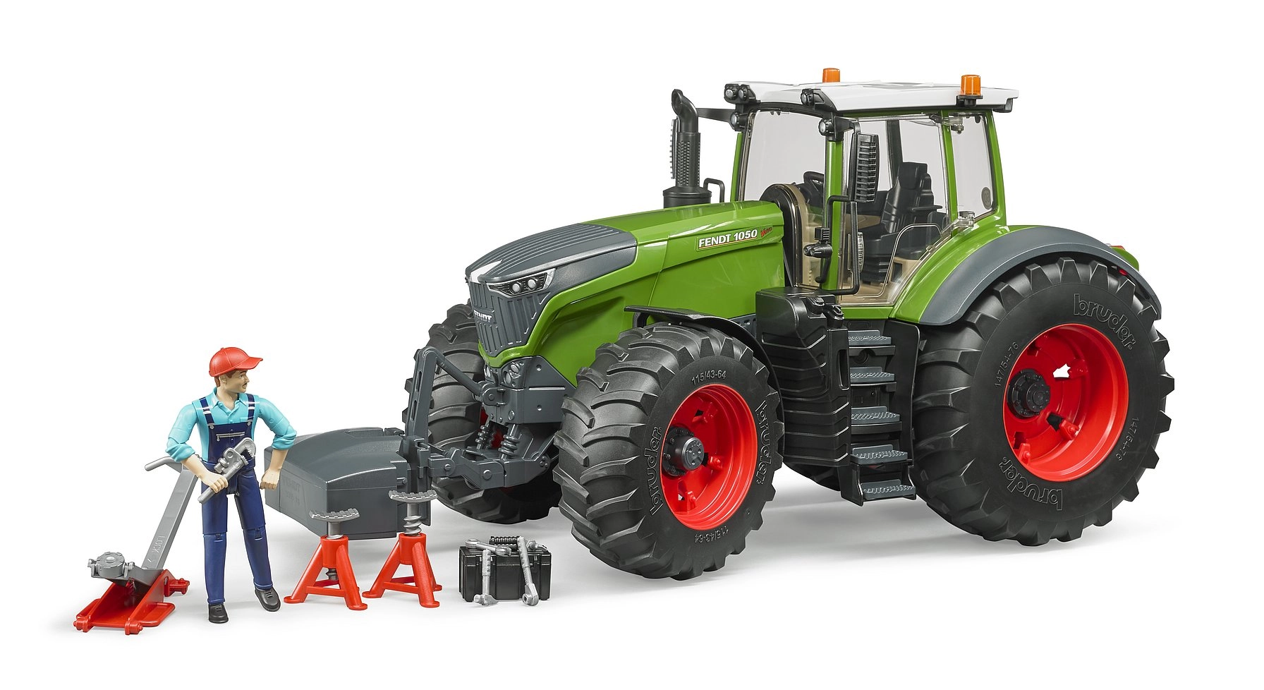 Bruder traktor Fendt 1050 Vario s mechanikom a dielenským náradím 1:16