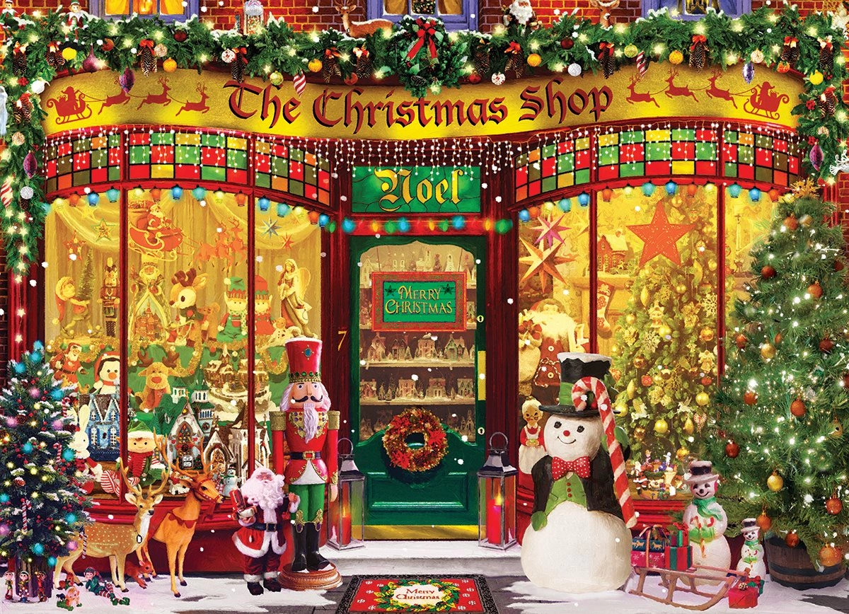 E-shop EUROGRAPHICS Puzzle Vianočný obchod 1000 dielikov
