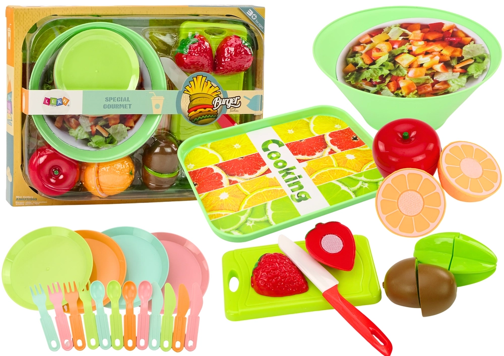 E-shop LEAN TOYS Súprava na krájanie s doplnkami 25 kusov