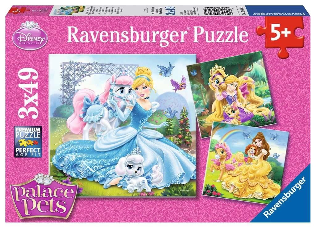 E-shop Ravensburger Disney princezny a jejich mazlíčci 3 x 49 dielov