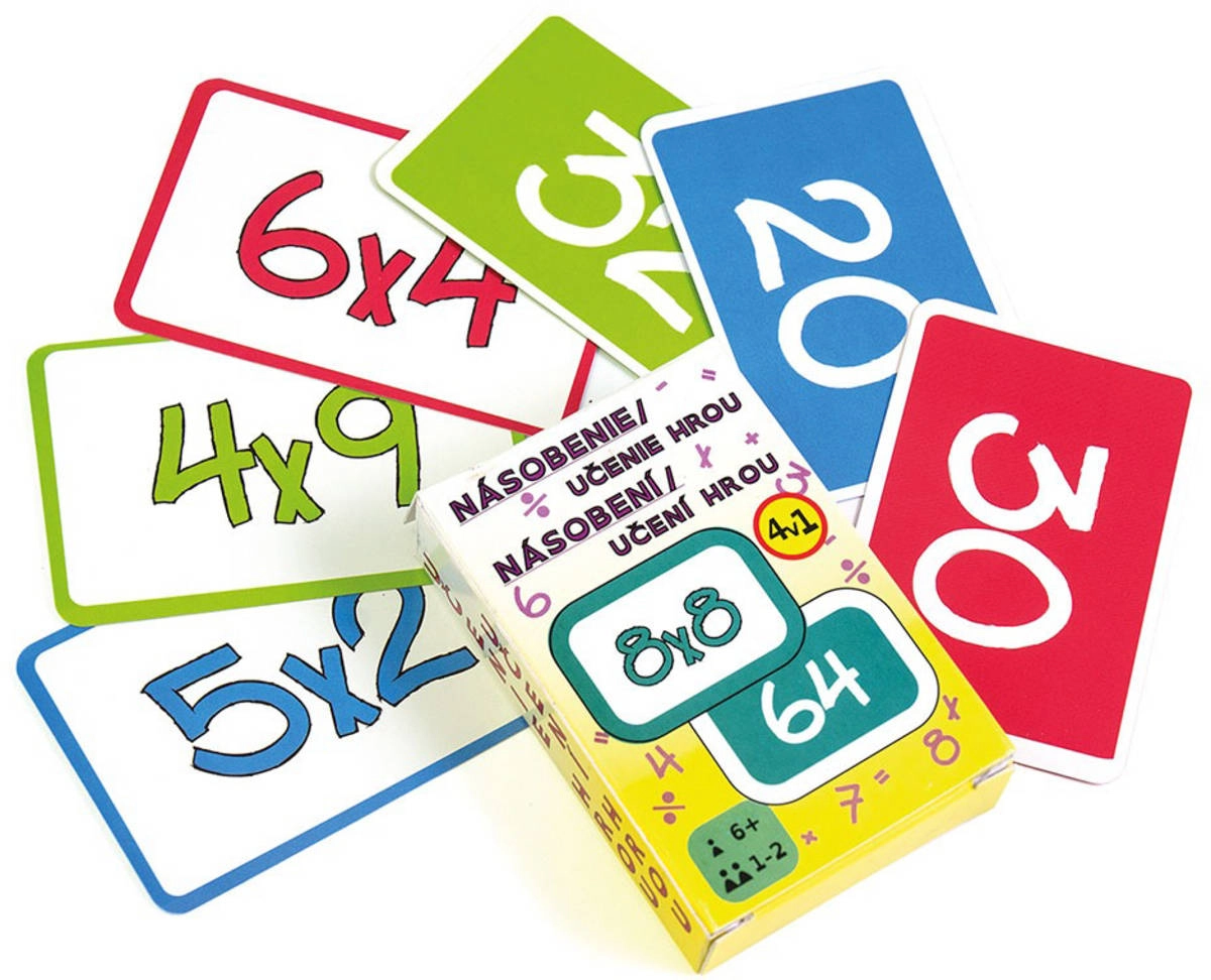 Argus edukačné hracie karty 4v1 – násobilka