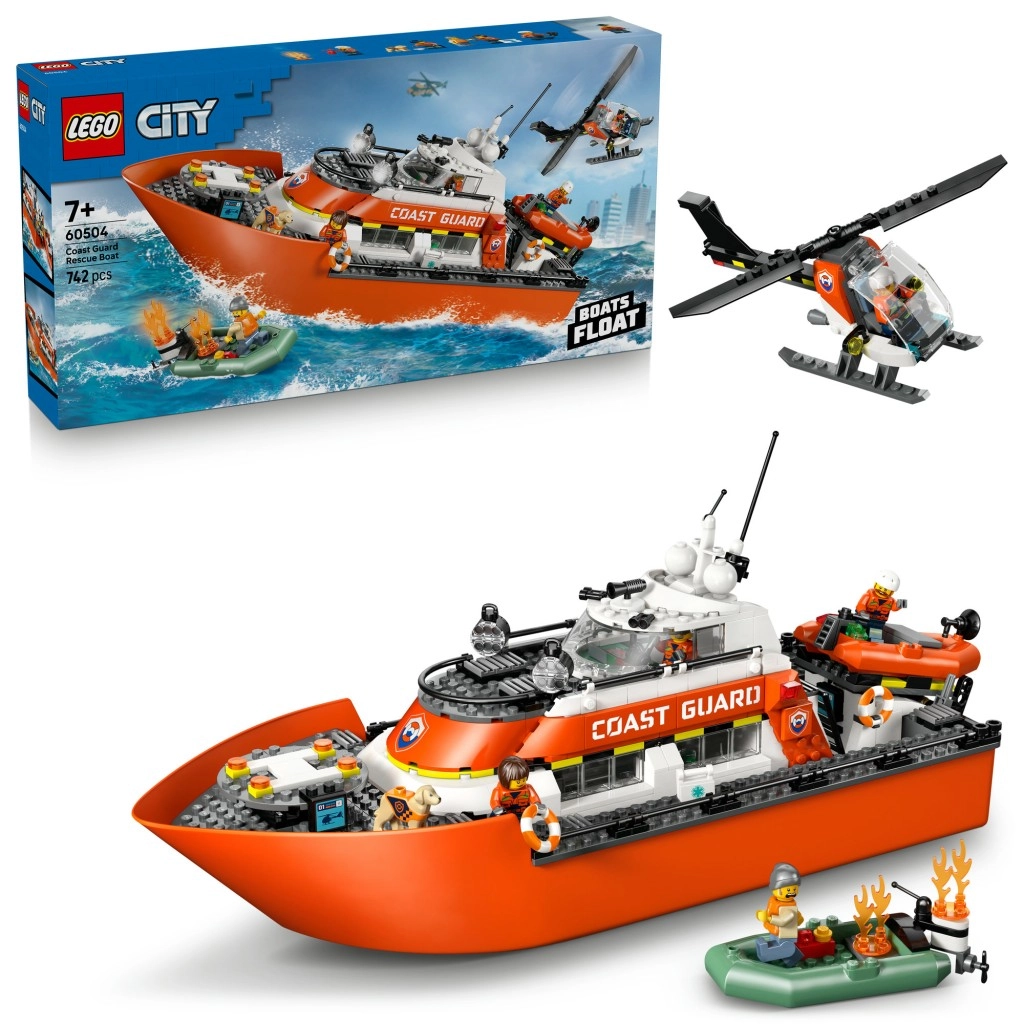 LEGO City záchranný čln pobrežnej hliadky a vrtuľník