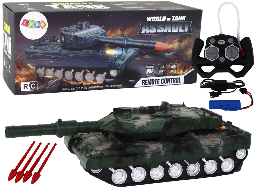 E-shop Zelený RC tank