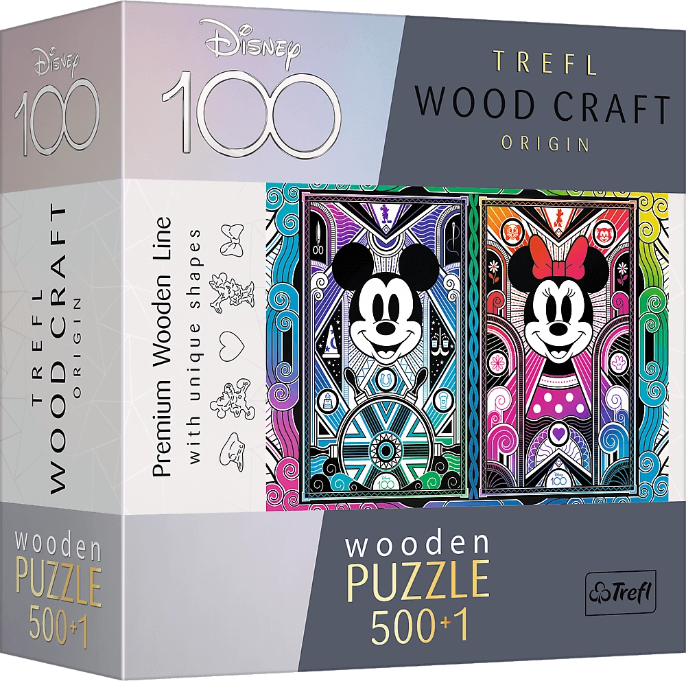 TREFL Wood Craft Origin Mickey Mouse a Minnie 501 dielov