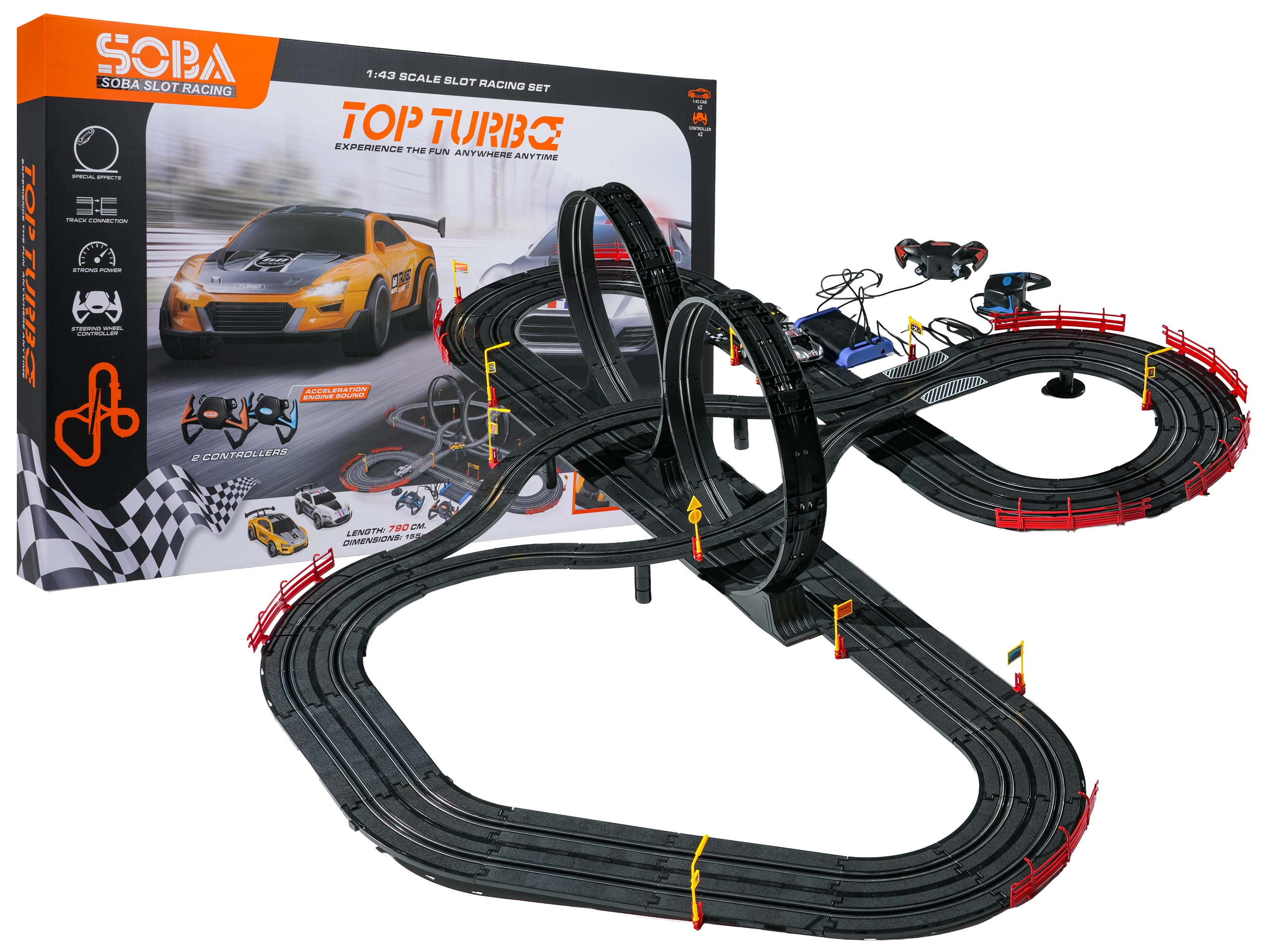 Závodná autodráha TOP TURBO XXL 790 cm