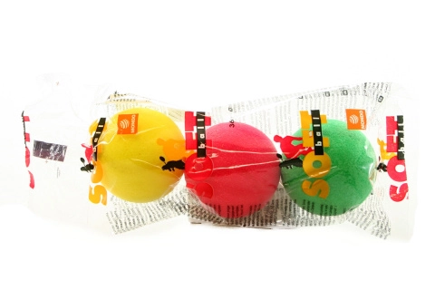 E-shop Soft míč na soft tenis pěnový průměr 7cm 3ks v sáčku